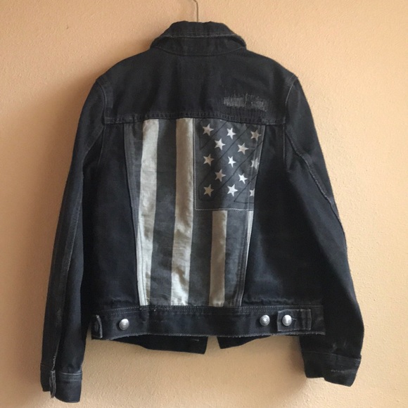 black polo jean jacket